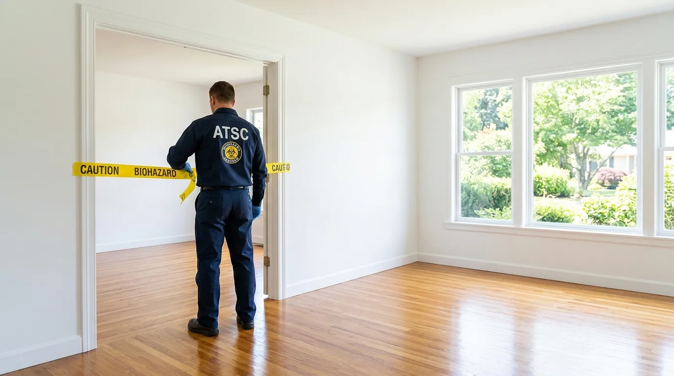 Certified biohazard cleanup crew performing Crime Scene Cleanup in Aurora